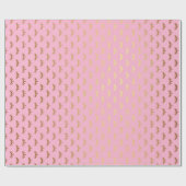 プリンセスパステルピンクローズディアダムクラウン金ゴールド ラッピングペーパー (フラット)