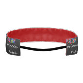 プリンセスパッ文字デザインチロゴ（赤） アスレチックヘッドバンド (裏面)