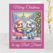 プリンセスパピーズ最高のフレンズクリスマス カード (黄色い花)