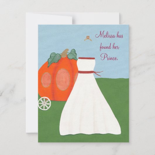 プリンセスパンプキン馬車 ブライダルシャワー招待状 招待状 (正面)