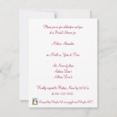 プリンセスパンプキン馬車 ブライダルシャワー招待状 招待状 (裏面)