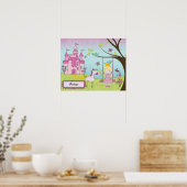 プリンセスパーソナライズされたキャッスルアート ポスター (キッチン)