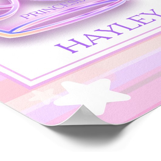 プリンセスパーソナライズされたクラウンウォールポスター ポスター (角)