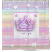 プリンセスパーソナライズされたクラウン シャワーカーテン (正面)