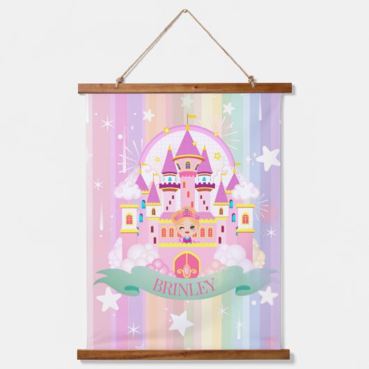 プリンセスパーソナライズされたタペストリーベッドルームウォールアート 吊り下げ型タペストリー (正面)