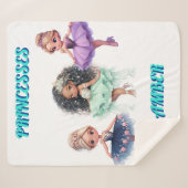 「プリンセスパーソナライズされた」 シェルパブランケット (正面(横))