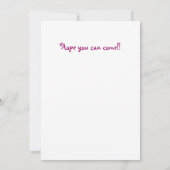 プリンセスパーティの招待状 招待状 (裏面)