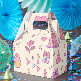 プリンセスパーティーのお祝いデザイン フェイバーボックス