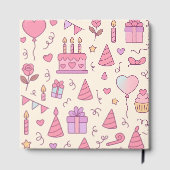 プリンセスパーティーのお祝いパターン ゲストブック (裏面)