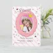 プリンセスパーティーの写真招待状 招待状 (スタンド正面)