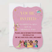 プリンセスパーティーの招待状 招待状 (正面)