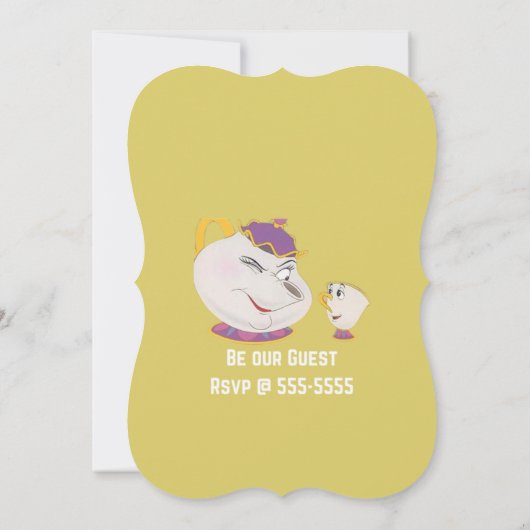 プリンセスパーティーの招待状 招待状 (裏面)