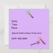 プリンセスパーティーの招待状 招待状 (裏面)