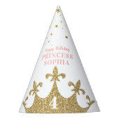 プリンセスパーティークラウンティアラパーソナライズされた誕生日 パーティーハット (正面)