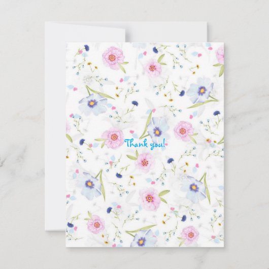 プリンセスパーティーサンキューユー王室のテーマ サンキューカード (裏面)