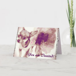 プリンセスパーティーチワワ招待状 招待状