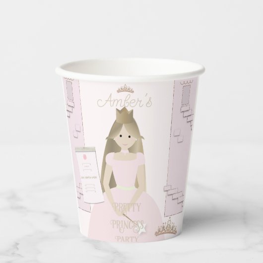 プリンセスパーティーピンク 紙コップ (正面)