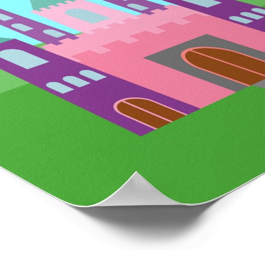 プリンセスパーティーフレーム支柱（フォトブース用） ポスター (角)