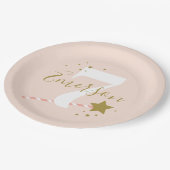 プリンセスパーティー子供の誕生日パーティー ペーパープレート (アングル)