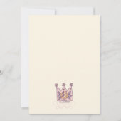 プリンセスパーティー誕生日招待状 招待状 (裏面)