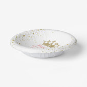 プリンセスパーティー金ゴールドクラウン紙吹雪ピンク紙ボウル ペーパーボウル (傾斜あり)