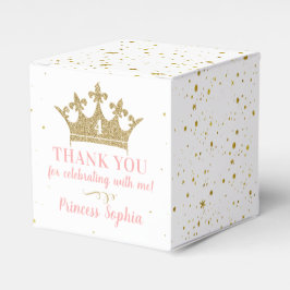 プリンセスパーティー金ゴールドピンククラウンサンキュー フェイバーボックス