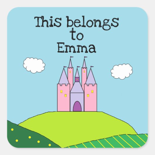 「プリンセスパーティー」ステッカー スクエアシール (正面)