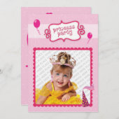 プリンセスパーティー 招待状 (正面/裏面)