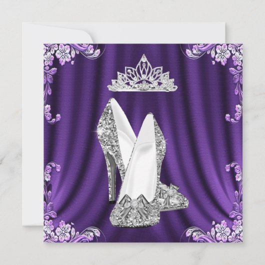 プリンセスパープルシルバーハイヒールバースデーパーティー2 招待状 (裏面)