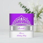 プリンセスパープルダイヤモンドティアラ誕生日パーティー 招待状 (スタンド正面)