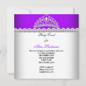 プリンセスパープルダイヤモンドティアラ誕生日パーティー 招待状 (裏面)