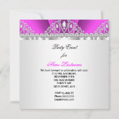 プリンセスパープルピンクダイヤモンドティアラ誕生日パーティー 招待状 (裏面)