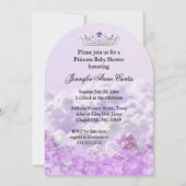 プリンセスパープルベビーシャワー馬車輌 招待状 (裏面)