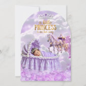 プリンセスパープルベビーシャワー馬車輌 招待状 (正面)