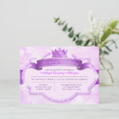 プリンセスパープル王室のグリッターガールズバースデーパーティー 招待状 (スタンド正面)