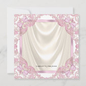 プリンセスパールエスニックベビーガールシャワー 招待状 (裏面)