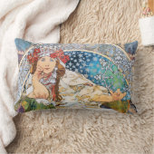 プリンセスヒヤシンスヴィンテージ劇場広告 ランバークッション (ブランケット)