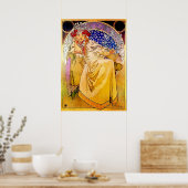 プリンセスヒヤシンス・ポスターバイアルフォンスミュシャ ポスター (キッチン)