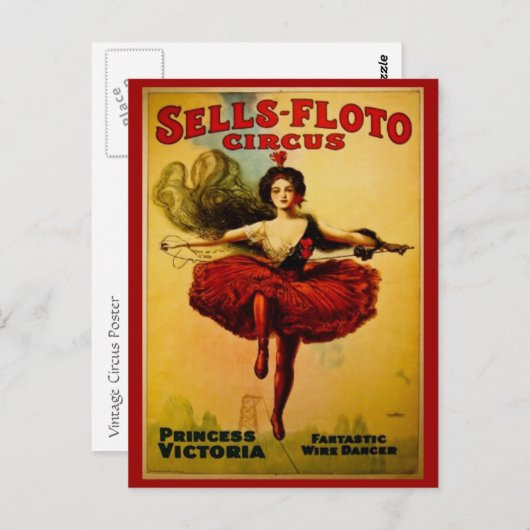 プリンセスビクトリアヴィンテージサーカス ポストカード (正面/裏面)