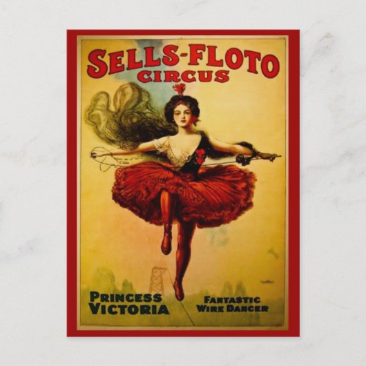プリンセスビクトリアヴィンテージサーカス ポストカード (正面)