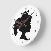 プリンセスビッグシスター最高のフレンド ラウンド壁時計 (傾斜)