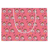 プリンセスピグパターン ラージペーパーバッグ (正面)