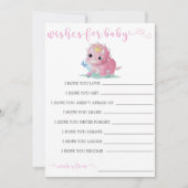 プリンセスピンクの恐竜の牡丹がベビーカードを願う (正面)