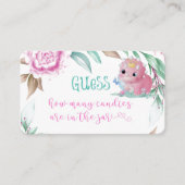 プリンセスピンクの恐竜びんの中にキャンディーの数B 名刺 (正面)