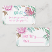 プリンセスピンクの恐竜びんの中にキャンディーの数B 名刺 (正面/裏面)