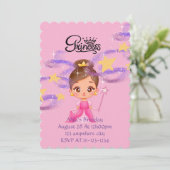 プリンセスピンクの誕生日の招待状 セーブザデート (スタンド正面)