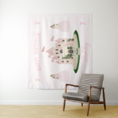 プリンセスピンクの誕生日バナータペストリー タペストリー (インサイチュ)