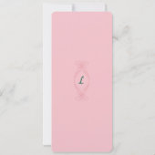 プリンセスピンクアンドグリーンティーパーティー誕生日 招待状 (裏面)