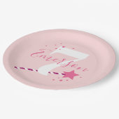 プリンセスピンクガールズバースデーパーティー ペーパープレート (アングル)