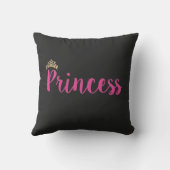 プリンセスピンクスクリプトフォントクラウン クッション (裏面)